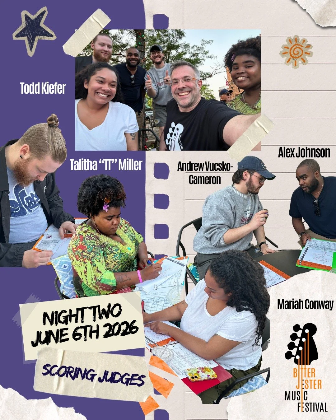 We also want to highlight the Judges of tonight! We are so thankful for the time and knowledge they are bringing to tonight&rsquo;s competition. 
🧡
Todd Kiefer @toddkiefer_music 
Mariah Conway @riseeandriah 
Alex Johnson @alexcjohnsonmusic (
Talitha