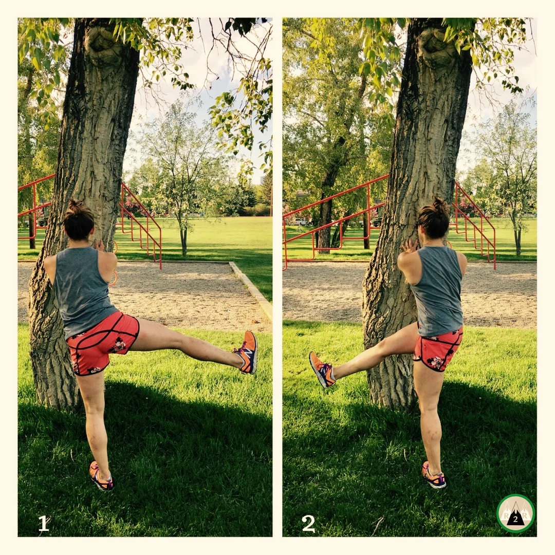 Leg Swings Side to Side. Warming up the Abductors and Adductors. Point your toes in the direction you are swinging your leg. 12-15/side