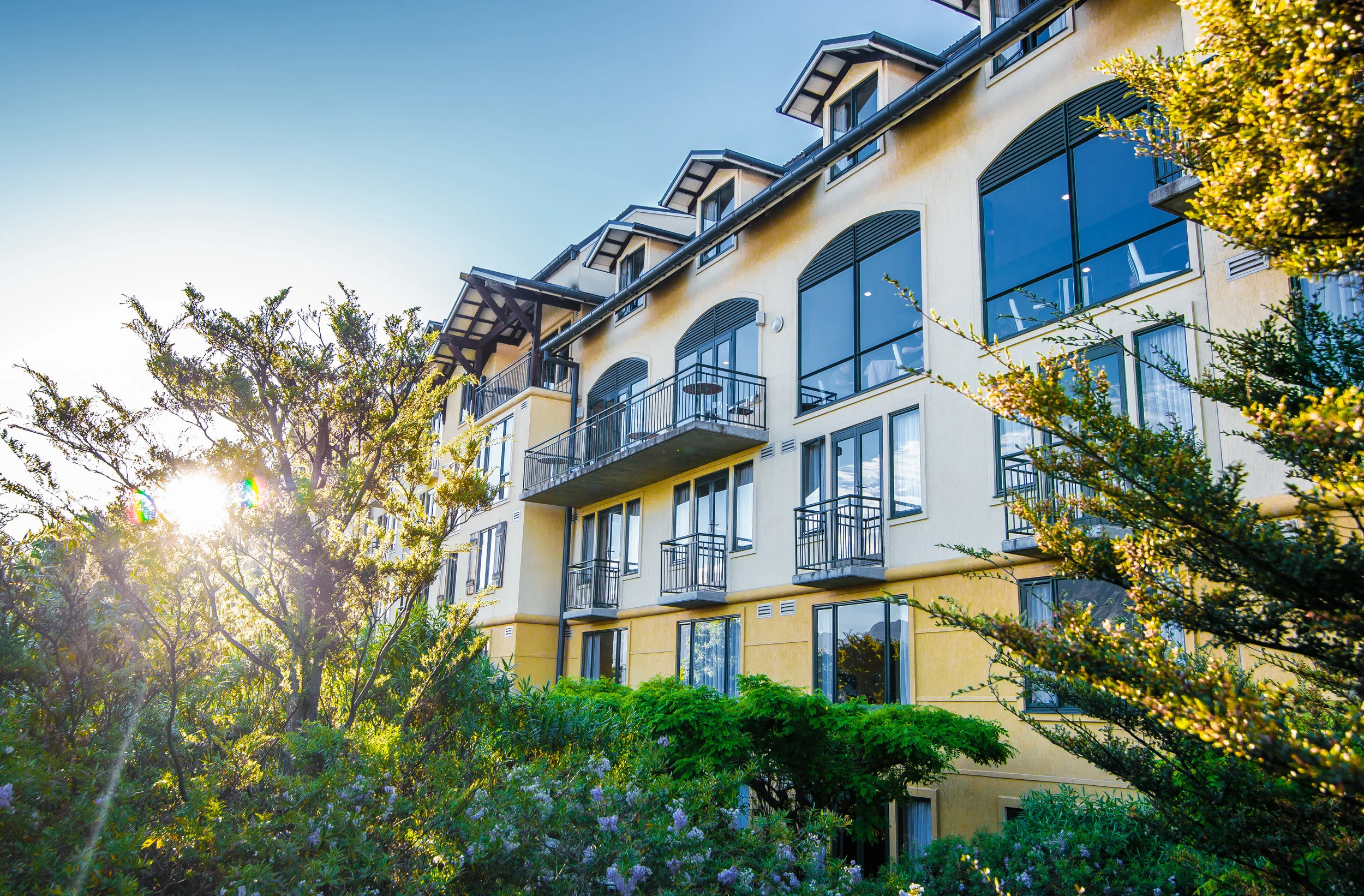 View from the hot tub gardens