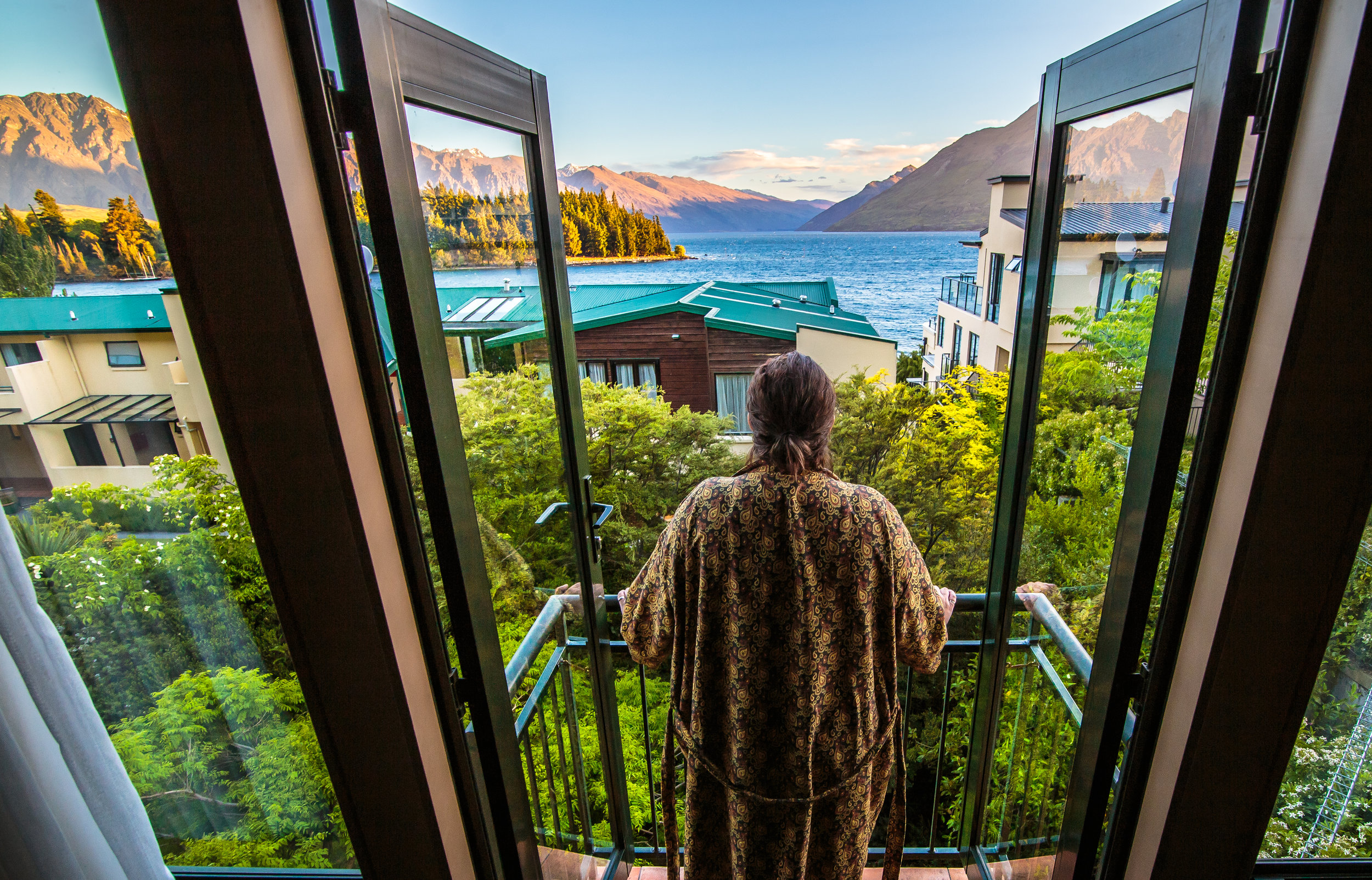 The view from the balcony of Lake Wakatipu