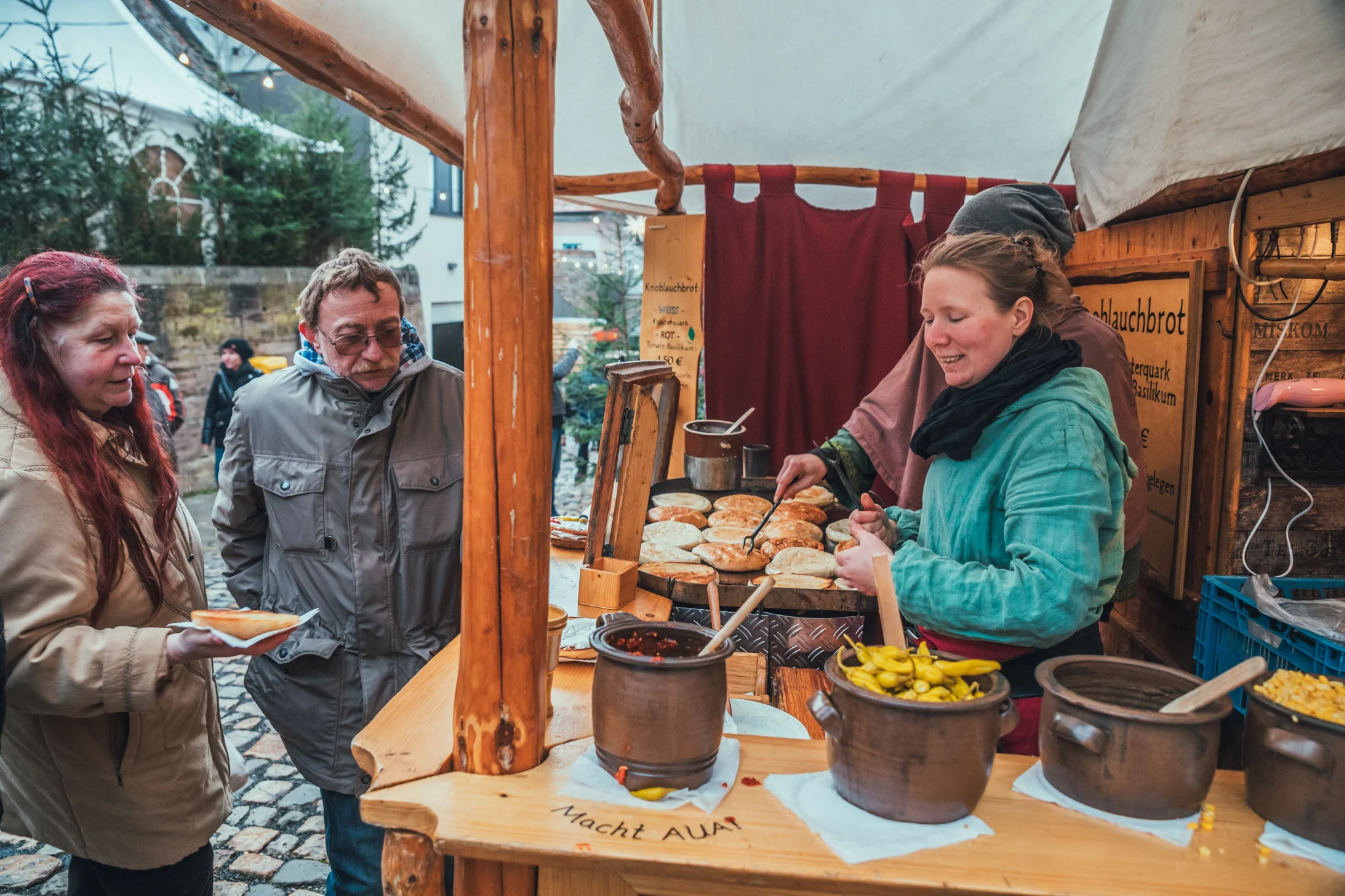 Food at the Leuchtenberg Castle Christmas Market 