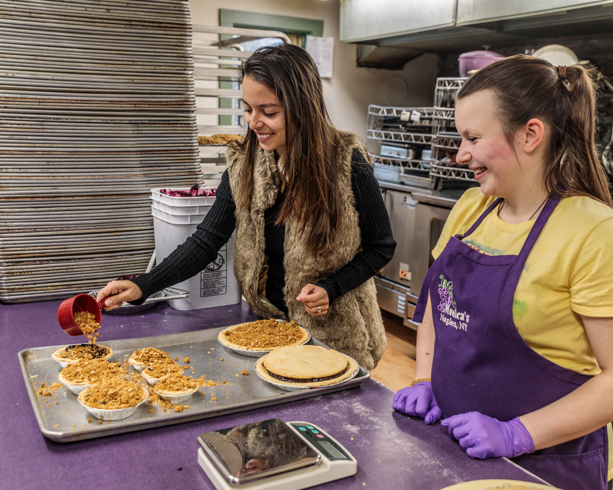 Grape piemaking at Monica's Pies // 3 Days in the Finger Lakes: A Wine Trail Itinerary