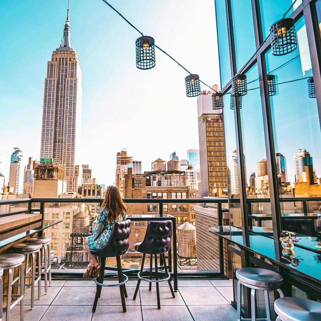 Spyglass at the Archer Hotel in NYC // 15 NYC Rooftop Bars With a Skyline View #readysetjetset