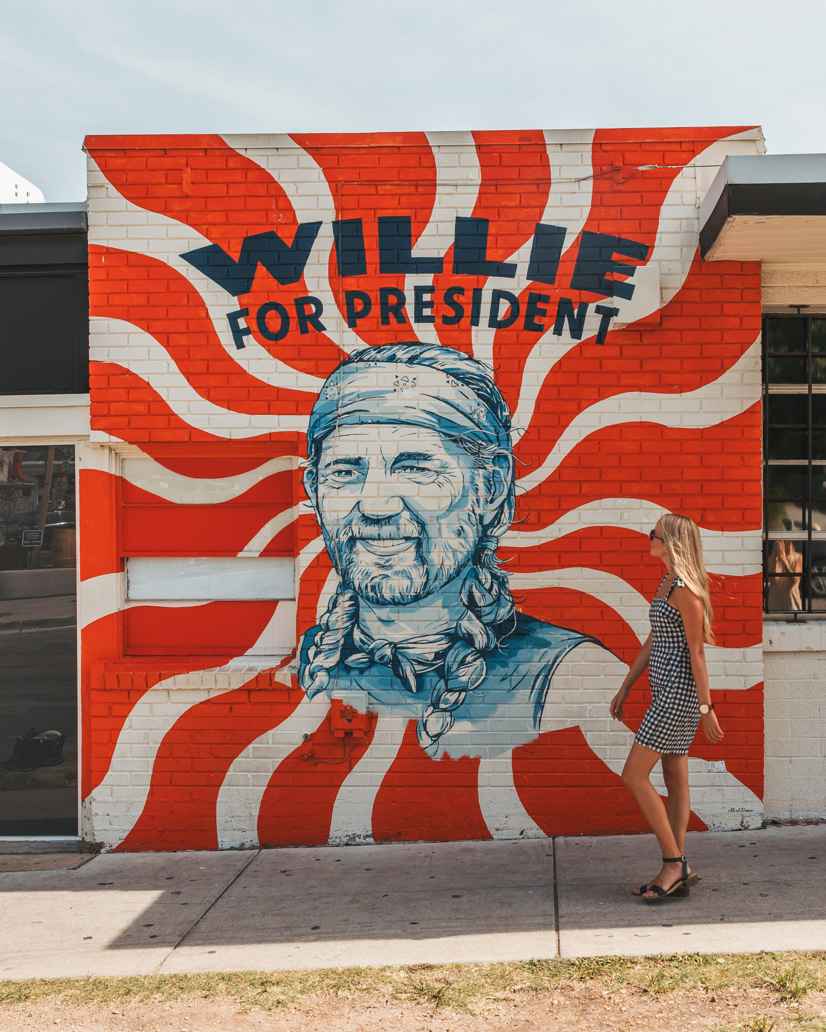 Willie For President Mural on South Congress