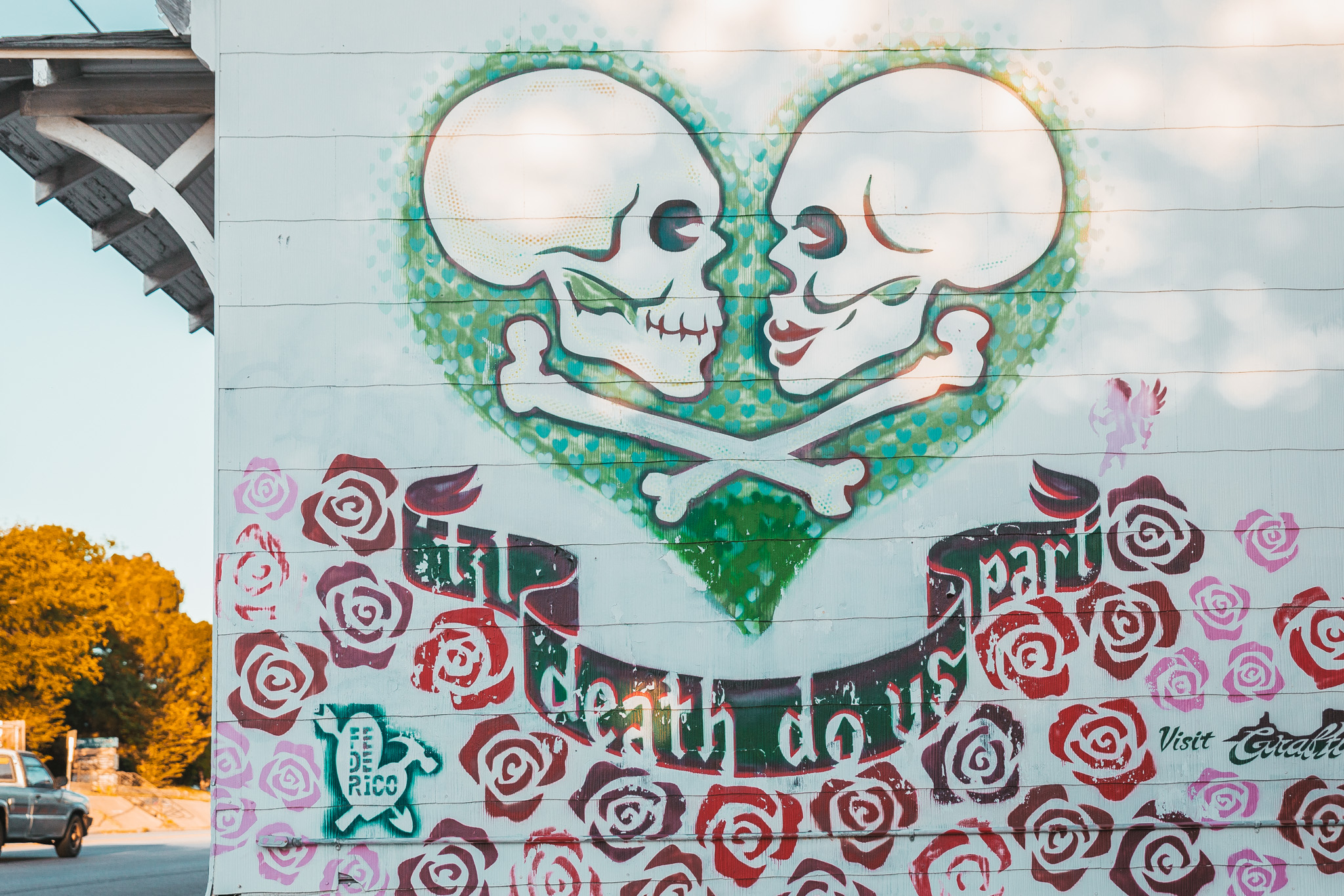 'Til Death Do Us Part Mural in East Austin