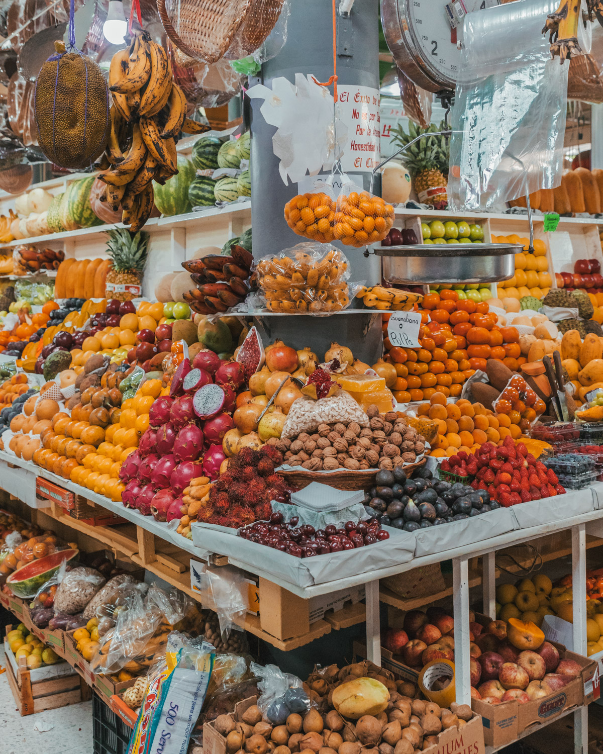 Fruit stall inside San Juan Market // The Most Instagrammable Spots in Mexico City #readysetjetset