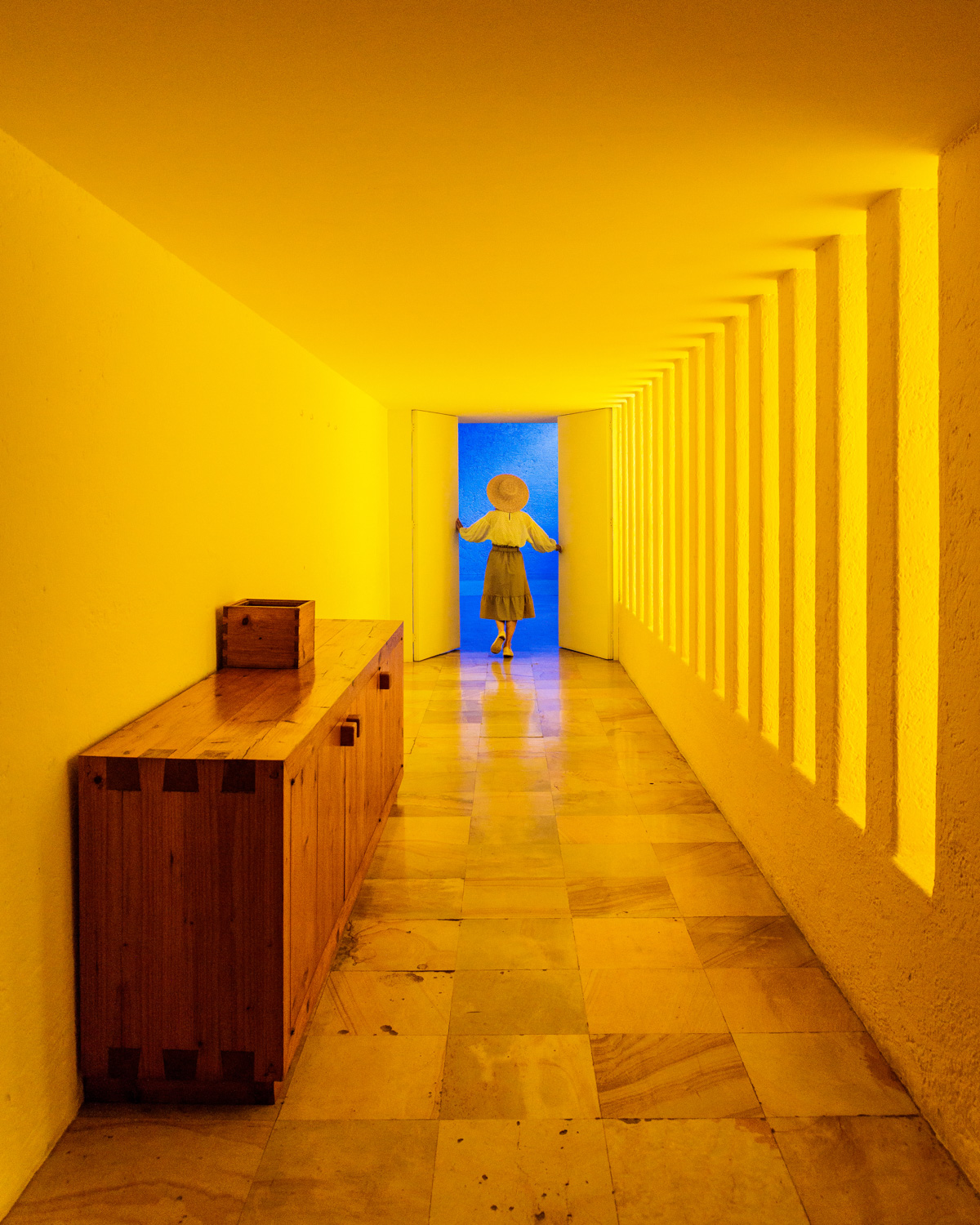 The yellow hallway at Casa Gilardi // The Most Instagrammable Spots in Mexico City #readysetjetset