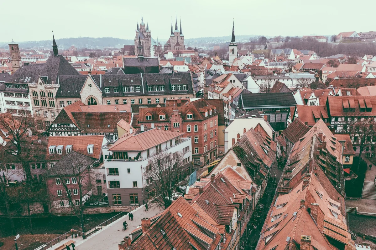 Erfurt from Ägidienkirche 
