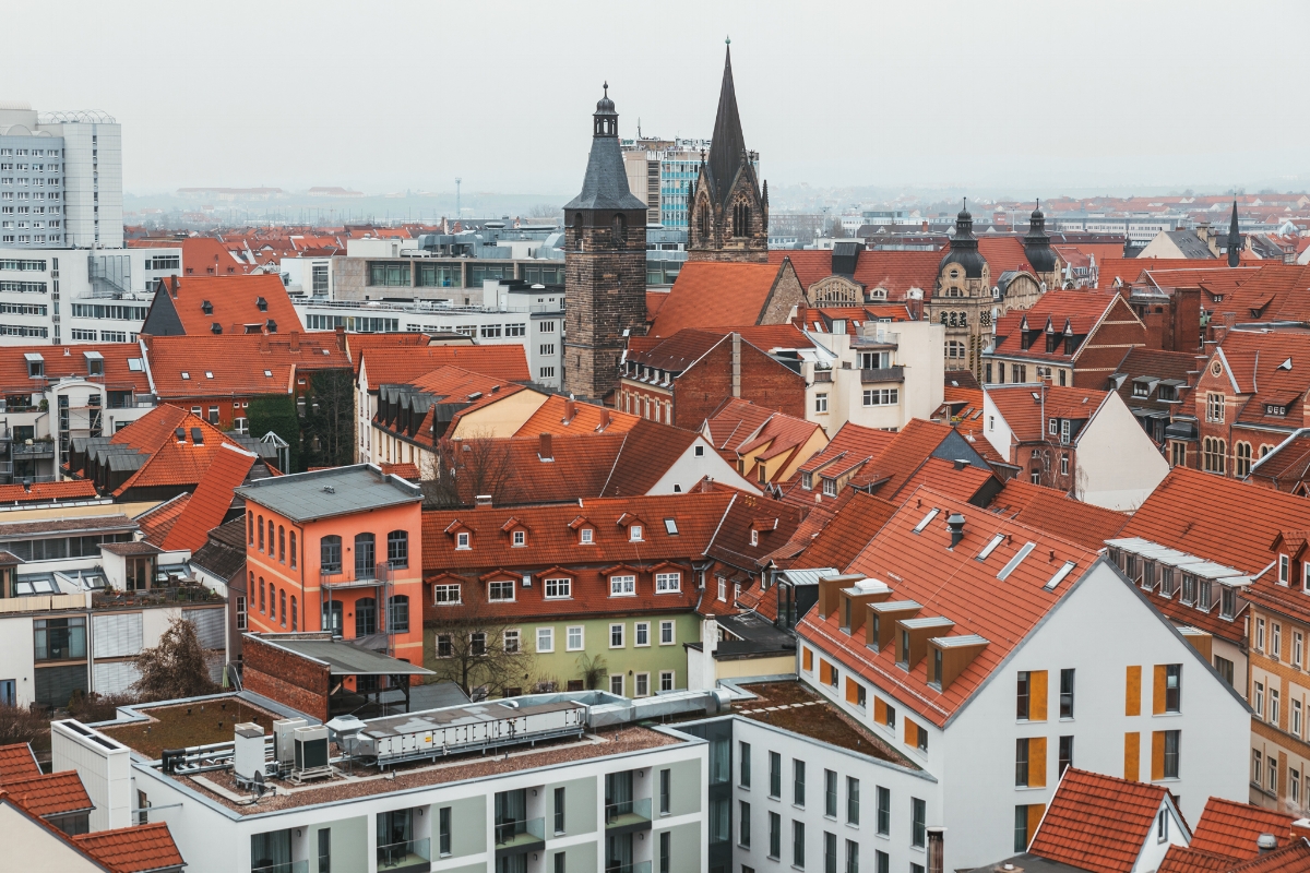 Erfurt view from Ägidienkirche 