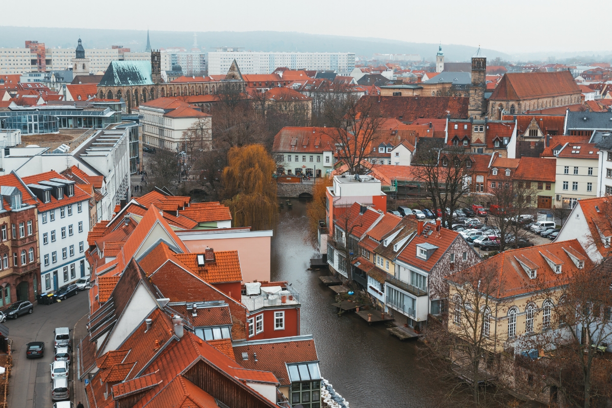 Erfurt view from Ägidienkirche 