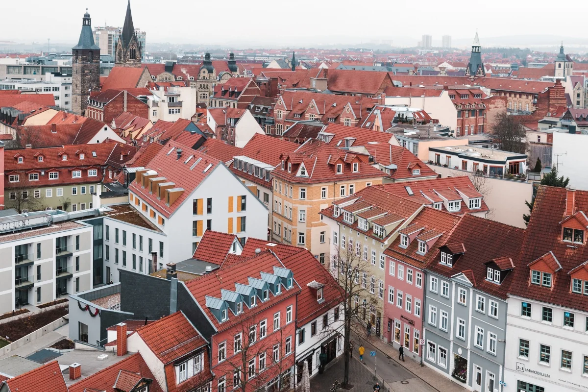 View of Erfurt from Ägidienkirche