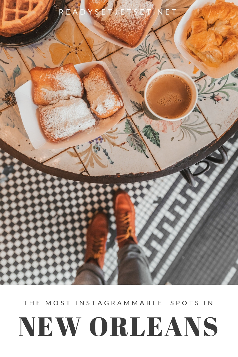 The Most Instagrammable Spots in New Orleans // www.readysetjetset.net #readysetjetset #neworleans #blogpost #photospots #instagramguide #nola #louisiana #usa #travel #instagram #frenchquarter #beignets #cafedumonde