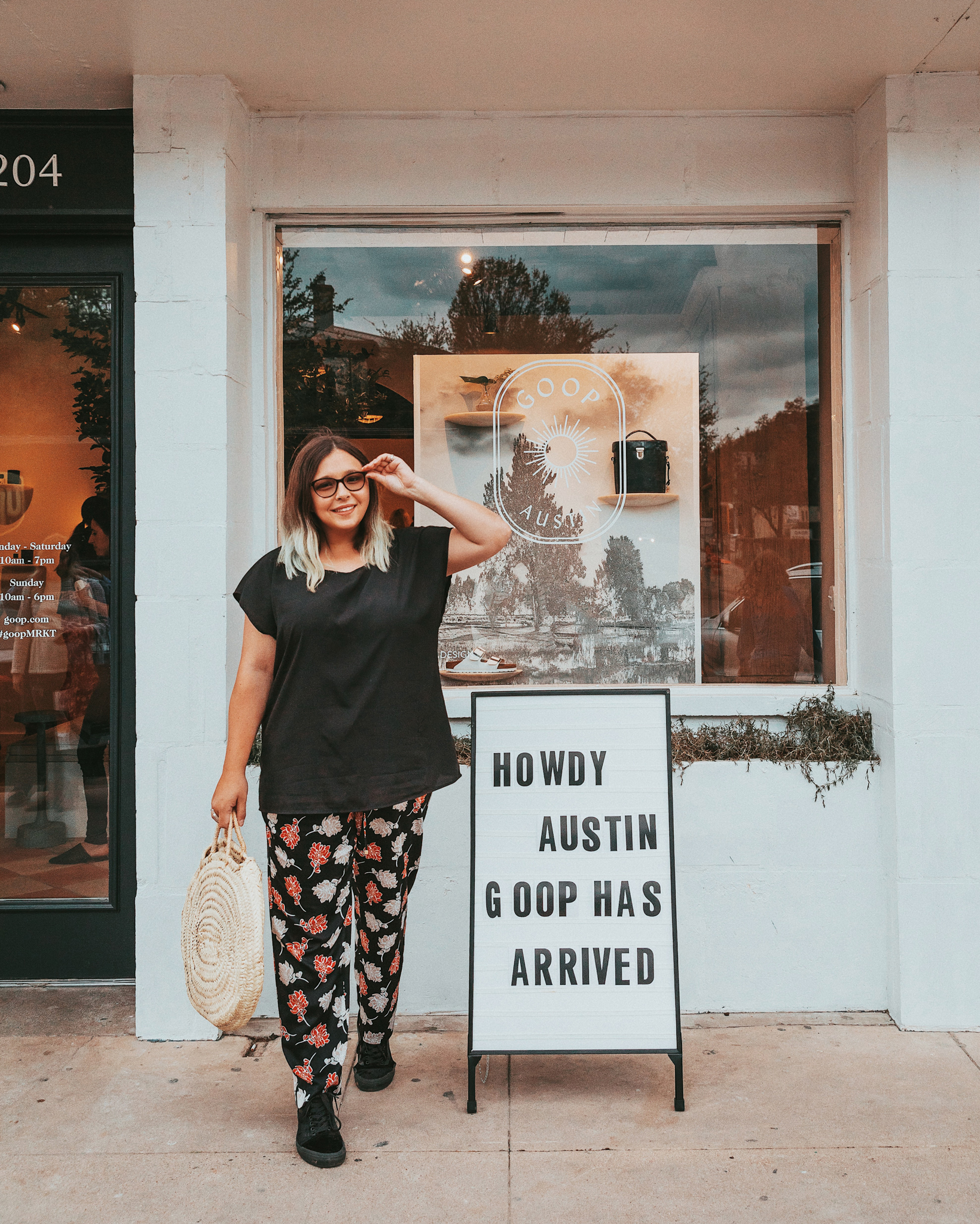 Trying on transition glasses // SXSW 2019 Recap: LensCrafters Event at the Austin Goop Pop-Up