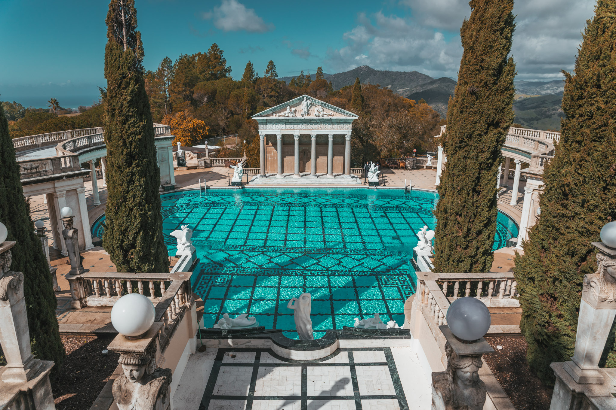 Hearst Castle outdoor pool ~ The Most Instagrammable Spots in SLO CAL County ~ #readysetjetset #slocal #california #blogpost #travel #sanluisobispo