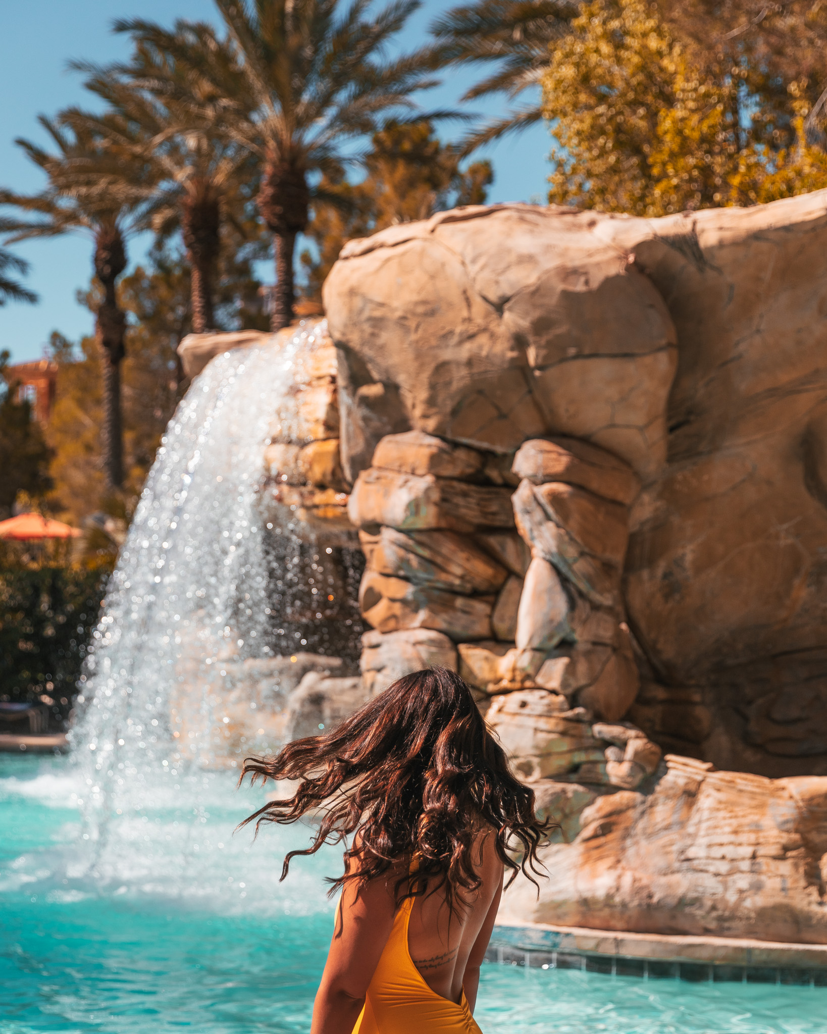 The pool at JW Marriott Las Vegas // The Quick Guide to Visiting Vegas Beyond the Strip #readysetjetset #lasvegas #nevada #luxuryhotels #blogpost #travel #hotels