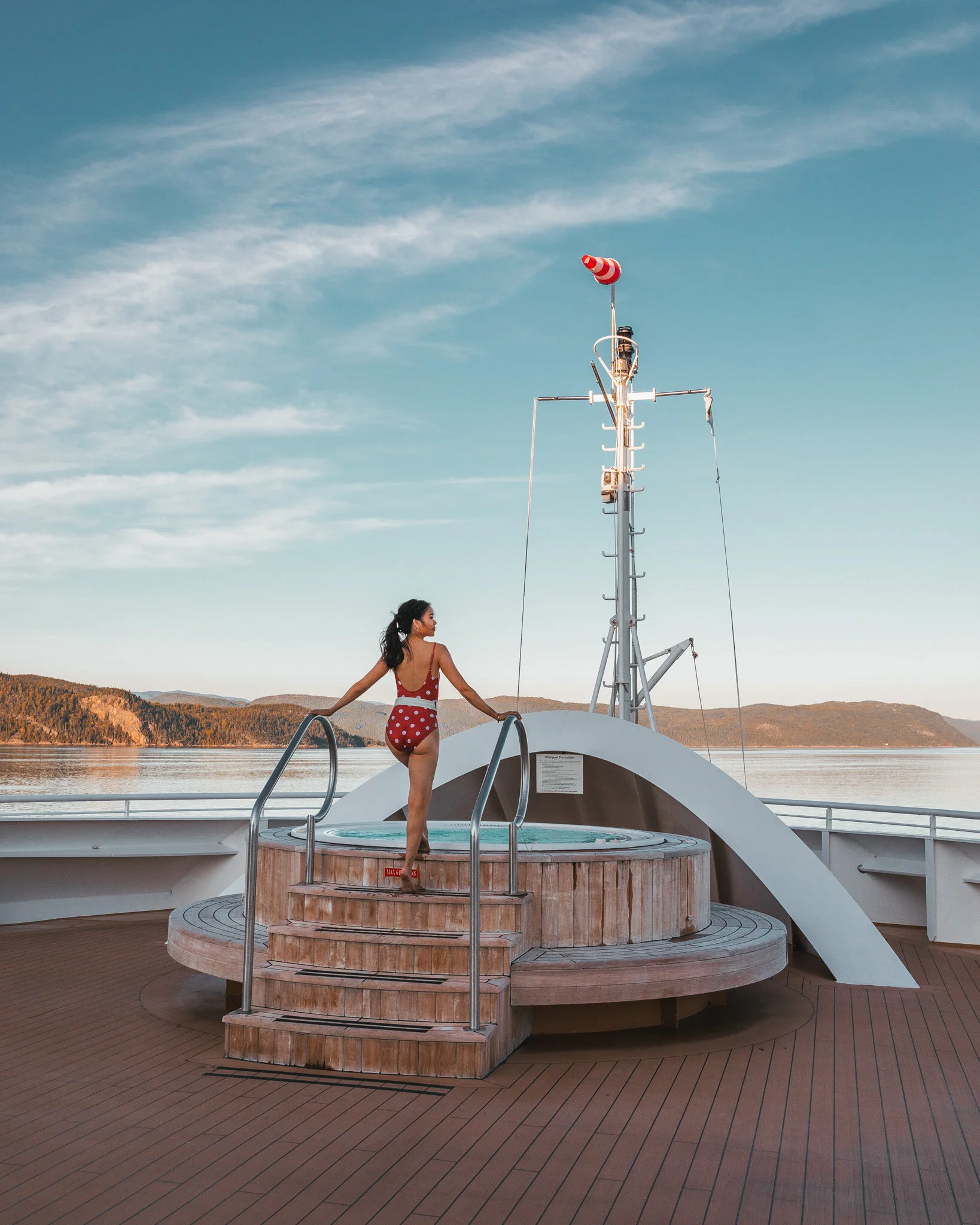 Bow of the Seabourn Quest whirlpool // Cruise Review: 11-Day New England & Canada on the Seabourn Quest // #readysetjetset #canada #cruise #luxury #travel #cruising