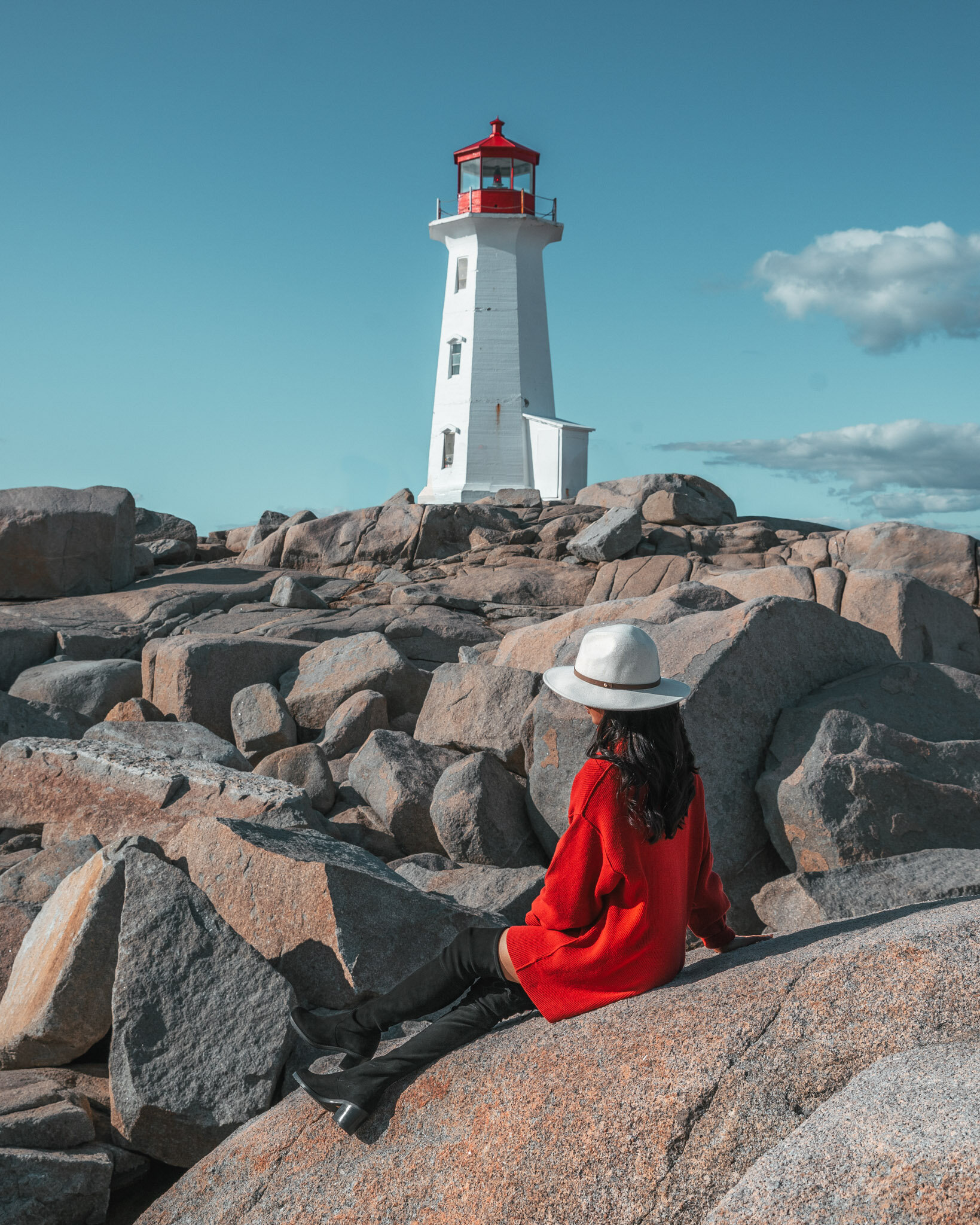 Peggy's Cove Lighthouse in Nova Scotia // Cruise Review: 11-Day New England & Canada on the Seabourn Quest // #readysetjetset #cruise #luxury #travel #cruising #canada #halifax