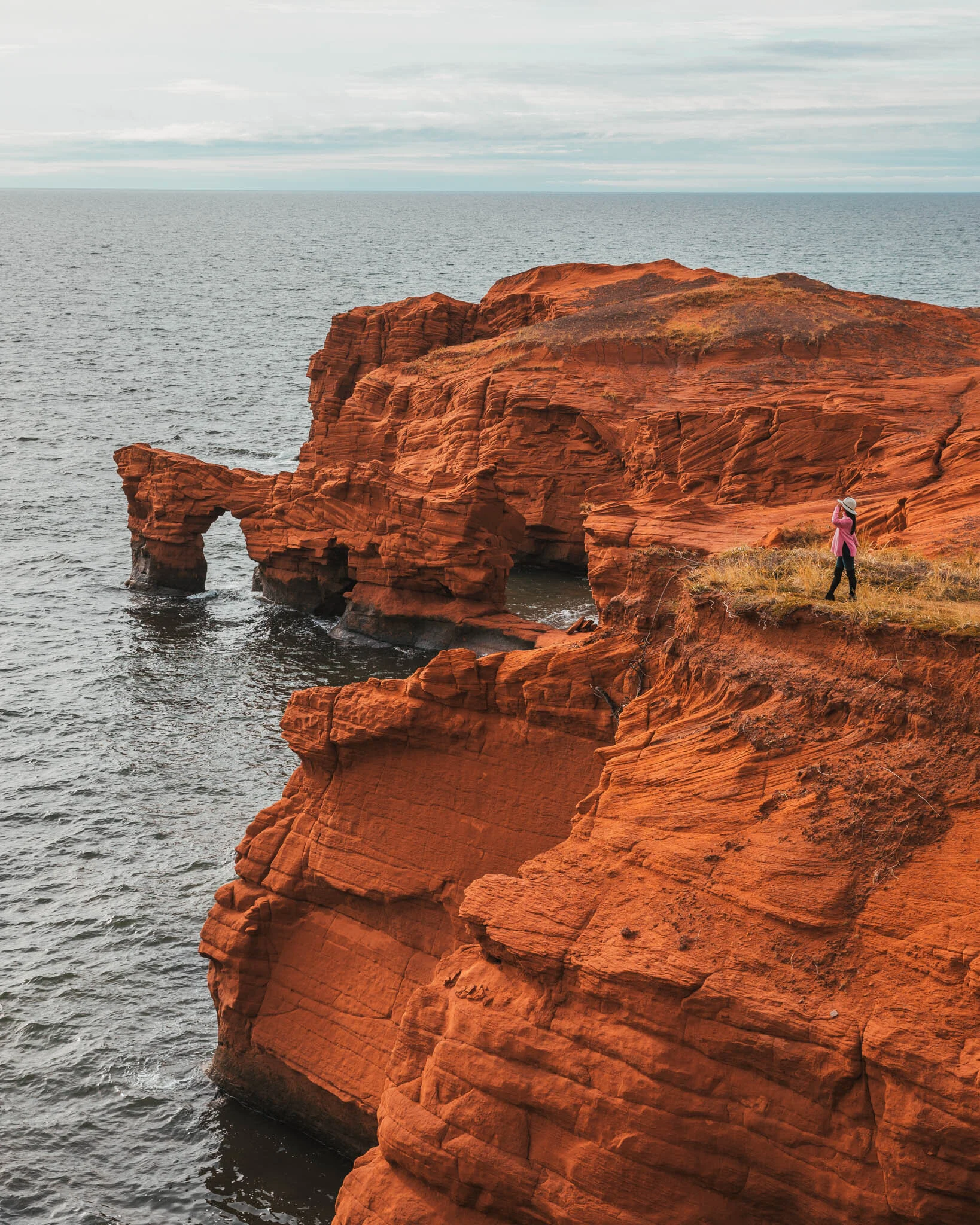 Cap-aux-Meules red cliffs // Cruise Review: 11-Day New England & Canada on the Seabourn Quest // #readysetjetset #cruise #luxury #travel #cruising #canada