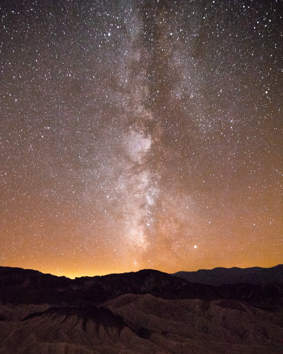 Milky Way over Zabriskie Point // Ultimate Death Valley Road Trip: A 5-Day Itinerary from LA // #readysetjetset #deathvalley #nationalpark #adventure #blogpost #travel #guide #roadtrip #california #USA