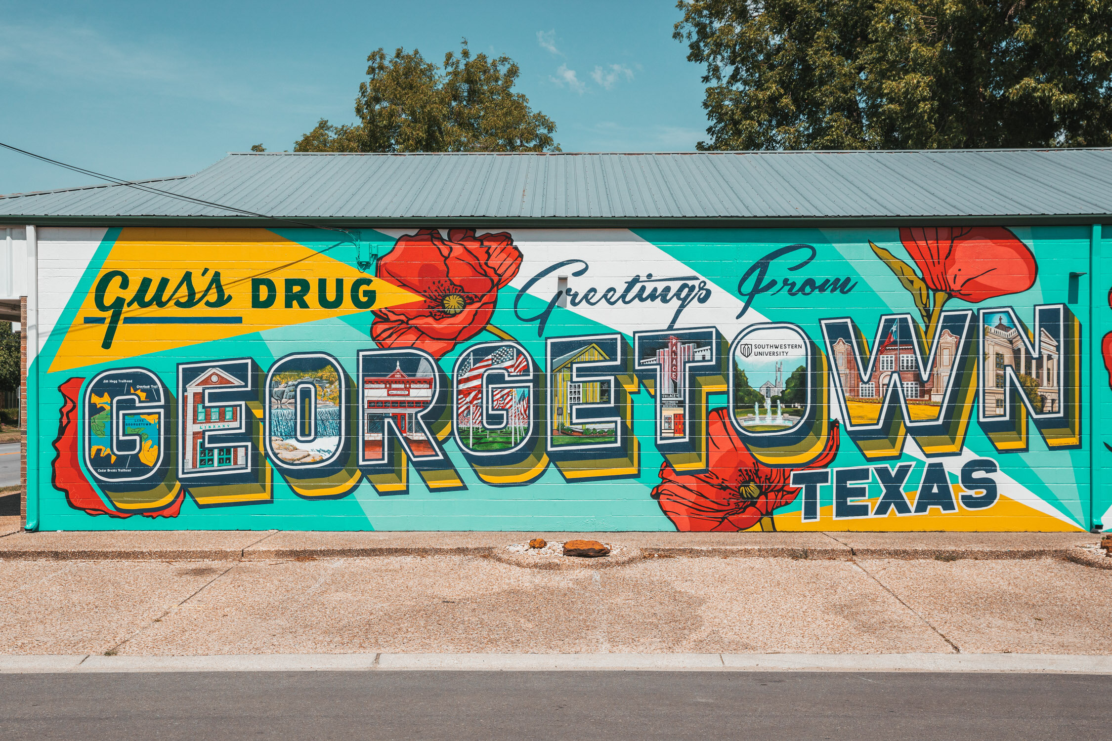 Greetings from Georgetown Mural // Things to Do in Georgetown, Texas
