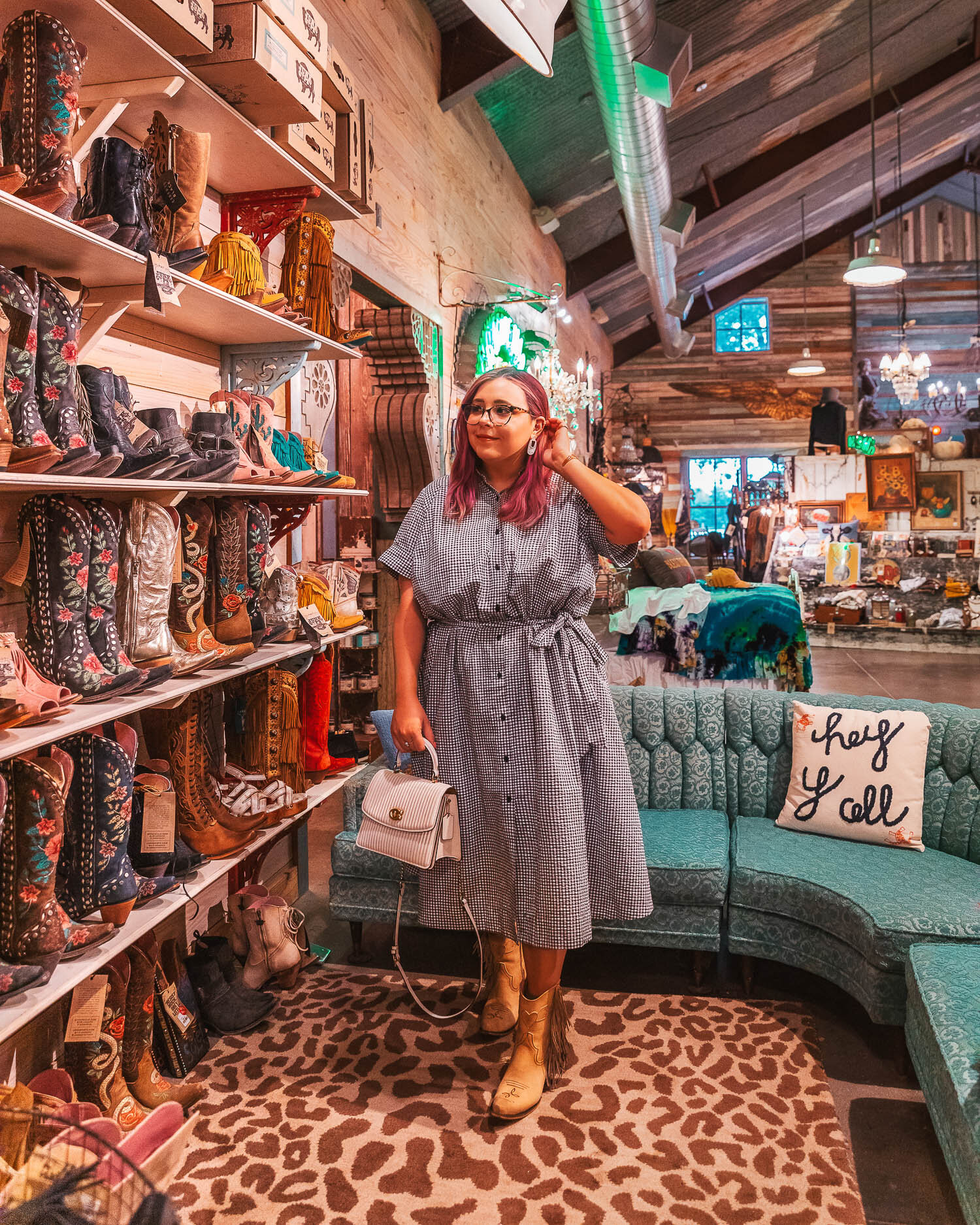 Junk Gypsy boot shopping in Round Top // The Best Day Trips from Austin, Texas #atx #travel #texas #roadtrip
