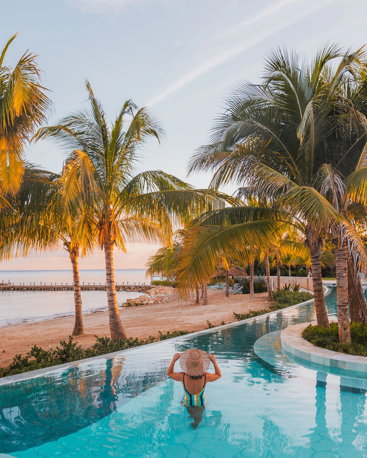 The pool and beach at The Tryall Club in Jamaica