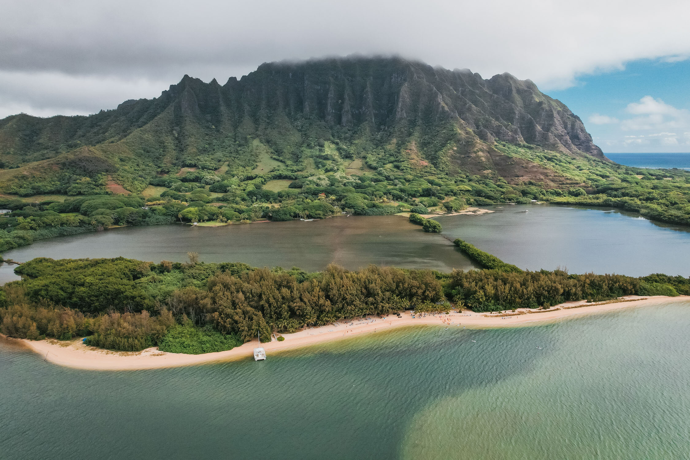 Kualoa Ranch and Secret Island by drone; The Quick Guide to Visiting Oahu, Hawaii