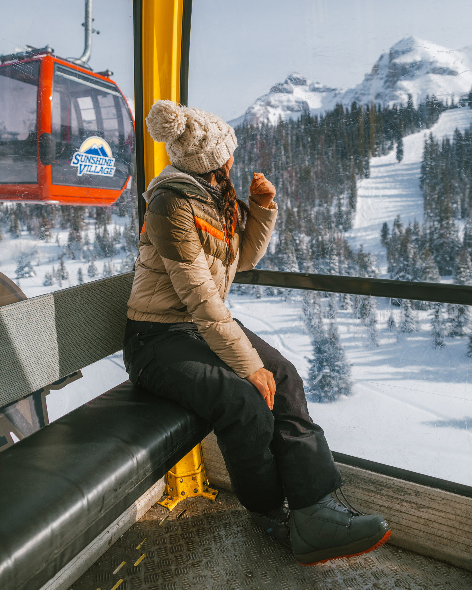 Banff Sunshine Village gondola // The Ultimate Guide to Visiting Banff in Winter