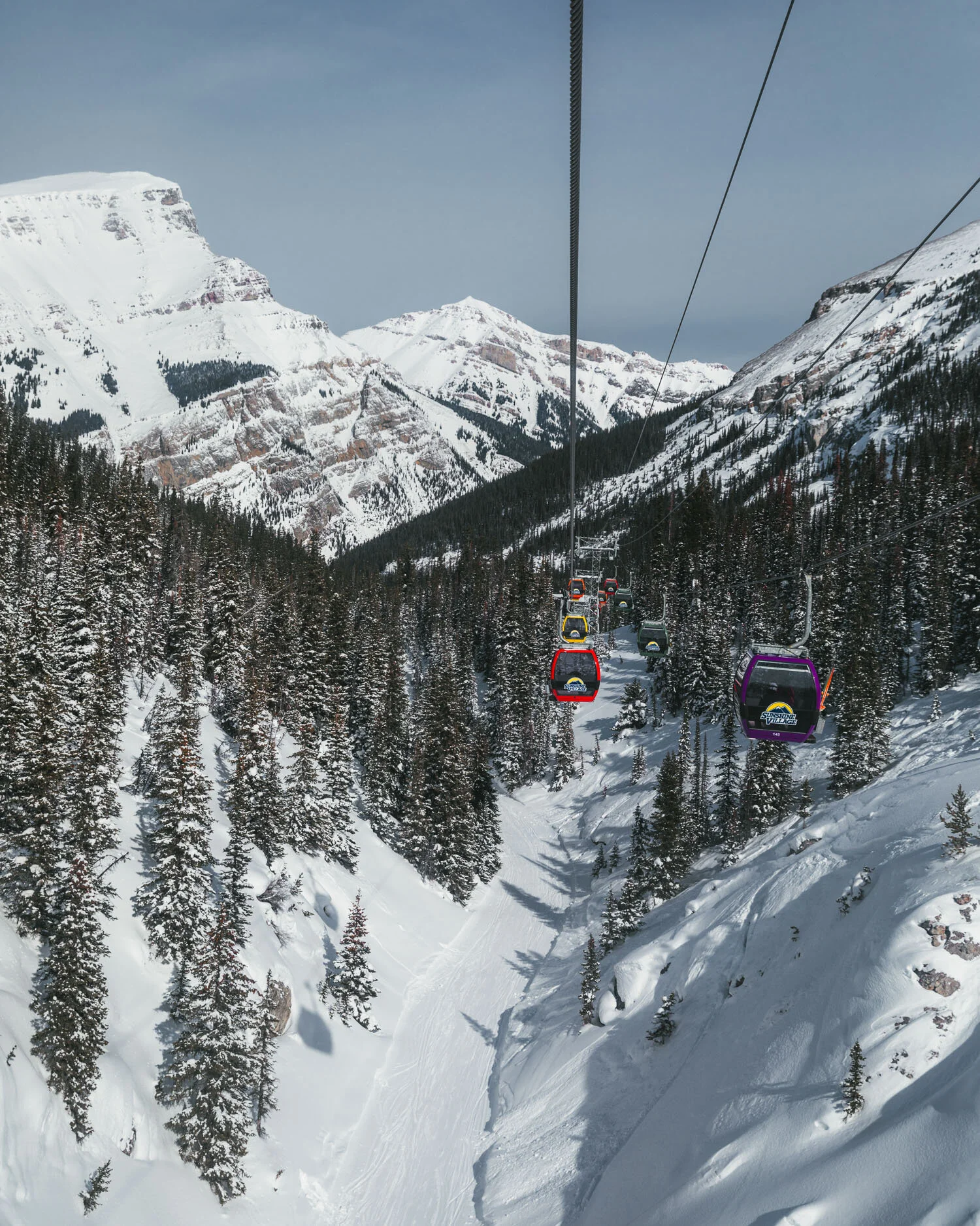 Banff Sunshine Village gondola // The Ultimate Guide to Visiting Banff in Winter