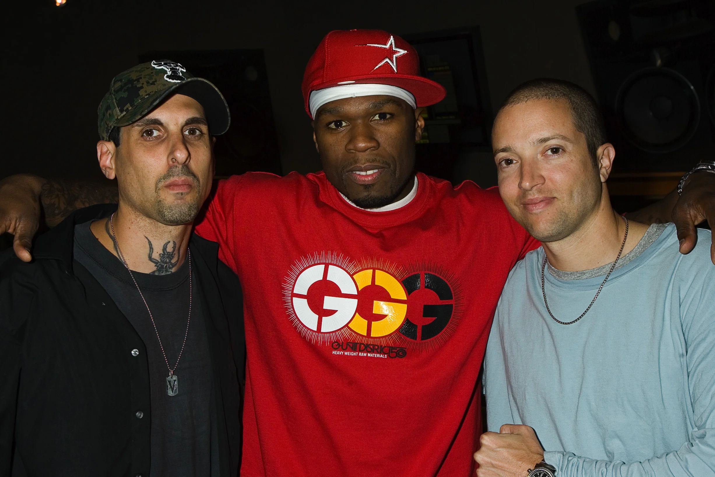 Left to Right: Michael Amoia, 50 Cent, Steven J. Levy