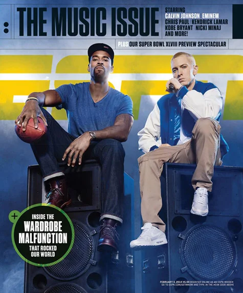Calvin Johnson and Eminem - ESPN The Magazine The Music Issue