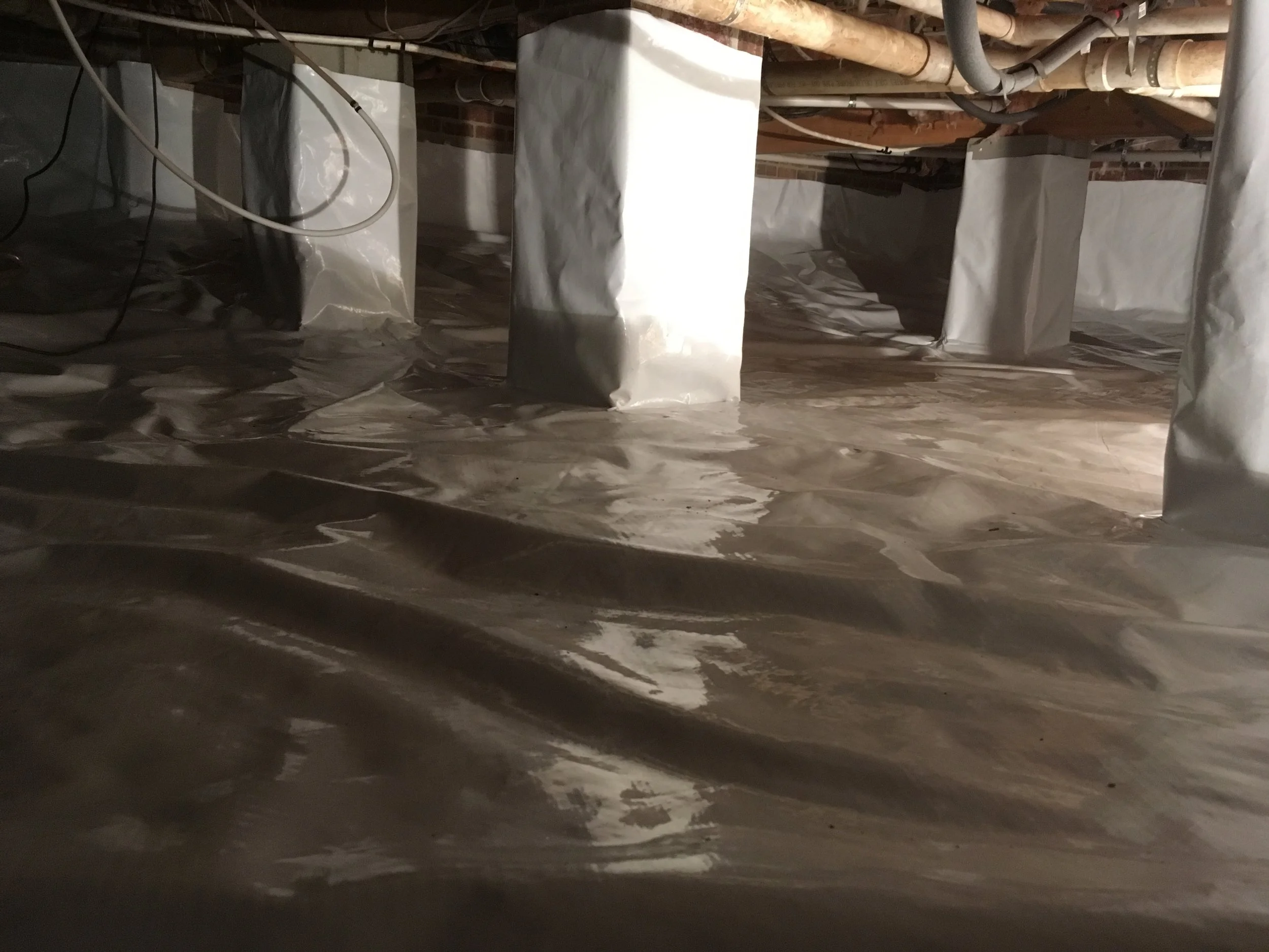 Example of a 12MM SEALED vapor barrier
