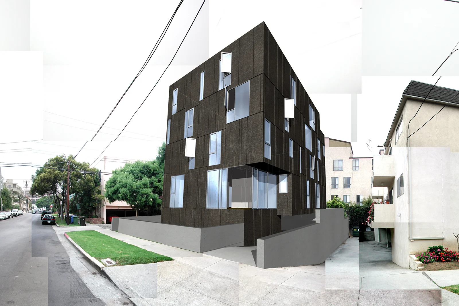 This is a proposal for a 3 unit condominium that addresses the many challenges of high density development under tight parameters.