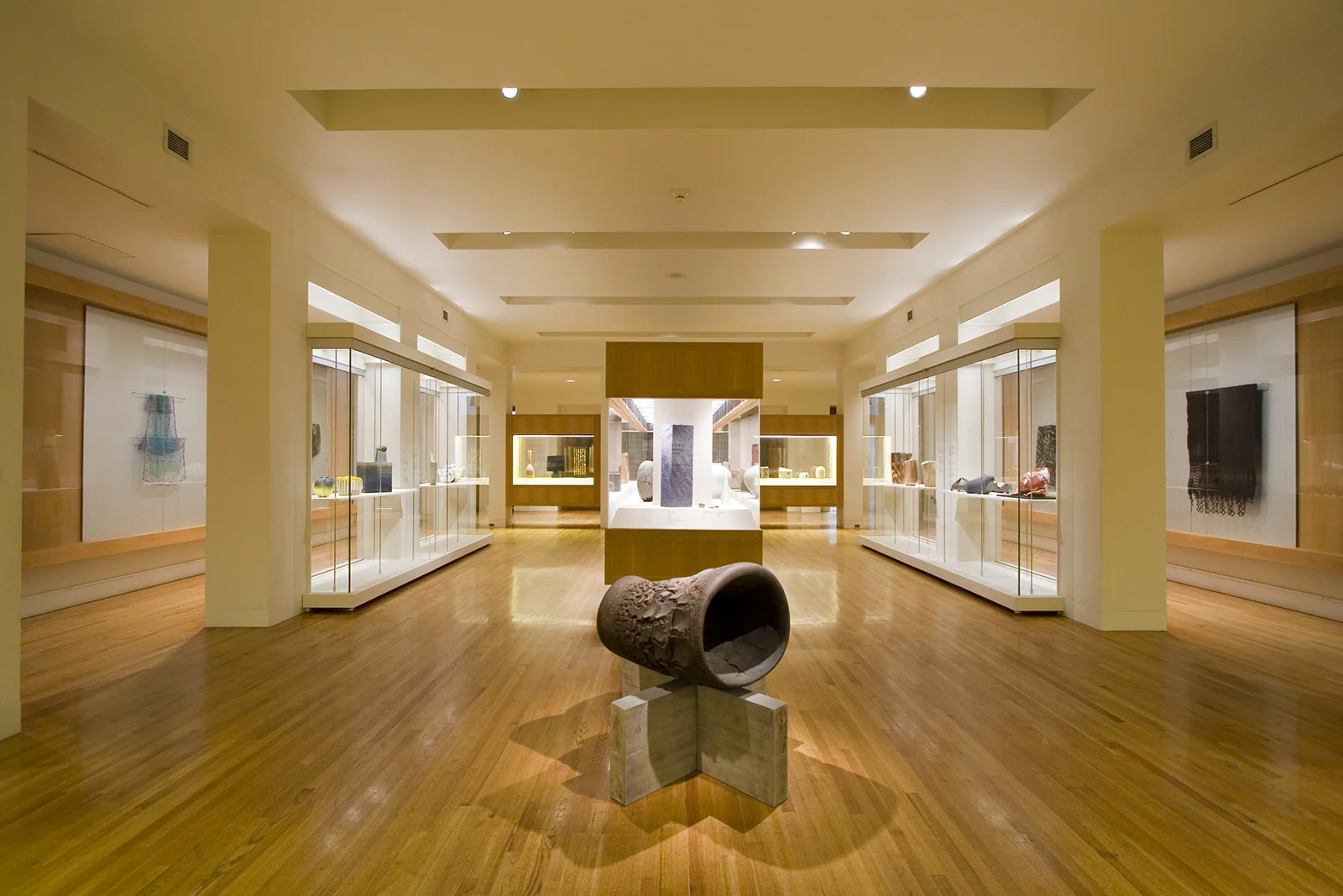 The exhibition took place in the Japanese Sword and Kimono Gallery where existing cases were adapted and new casework was added to befit the contemporary nature of the objects in the exhibition.