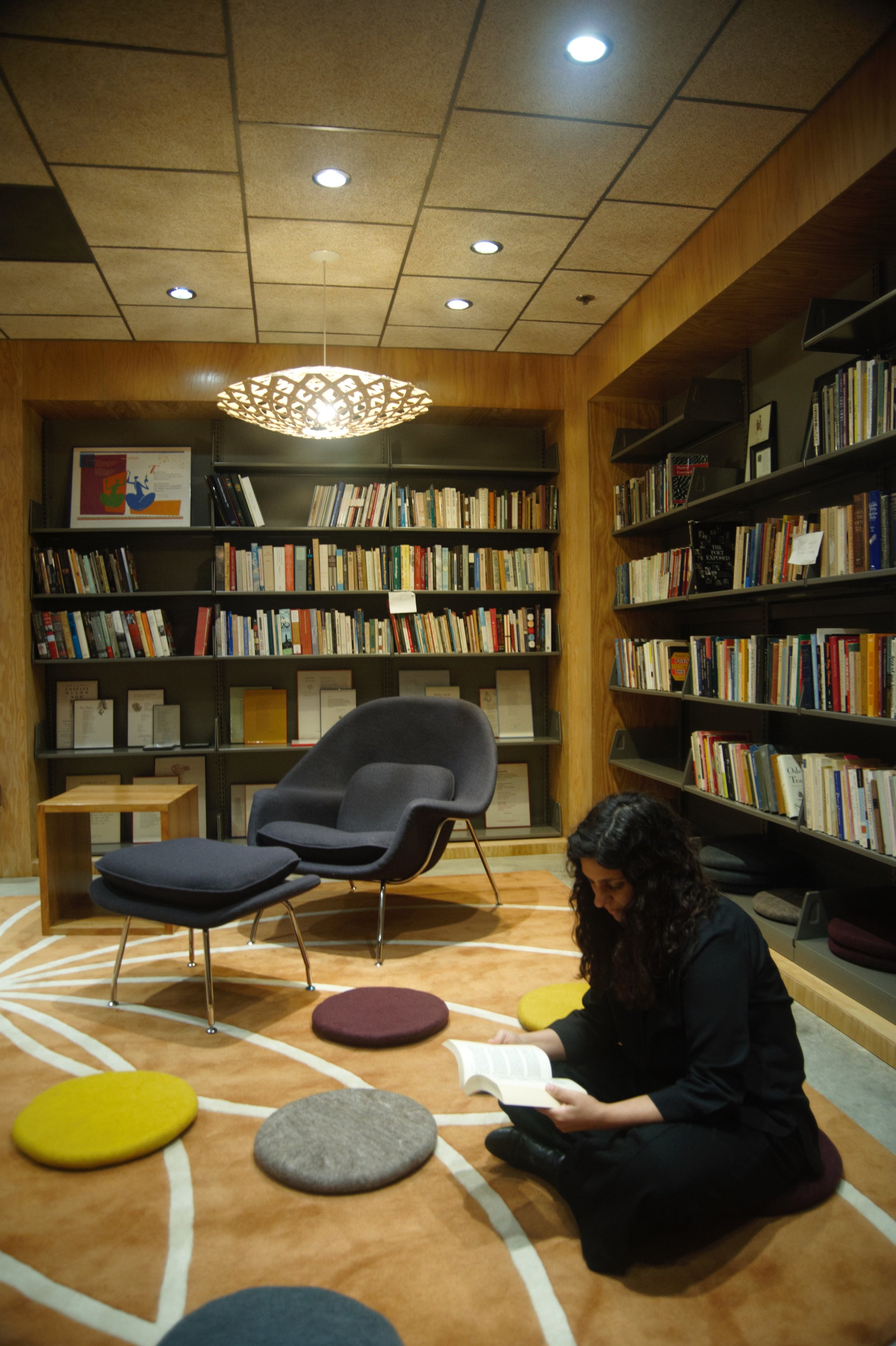 The experience of contemplation within the Paul Cummins poetry room.