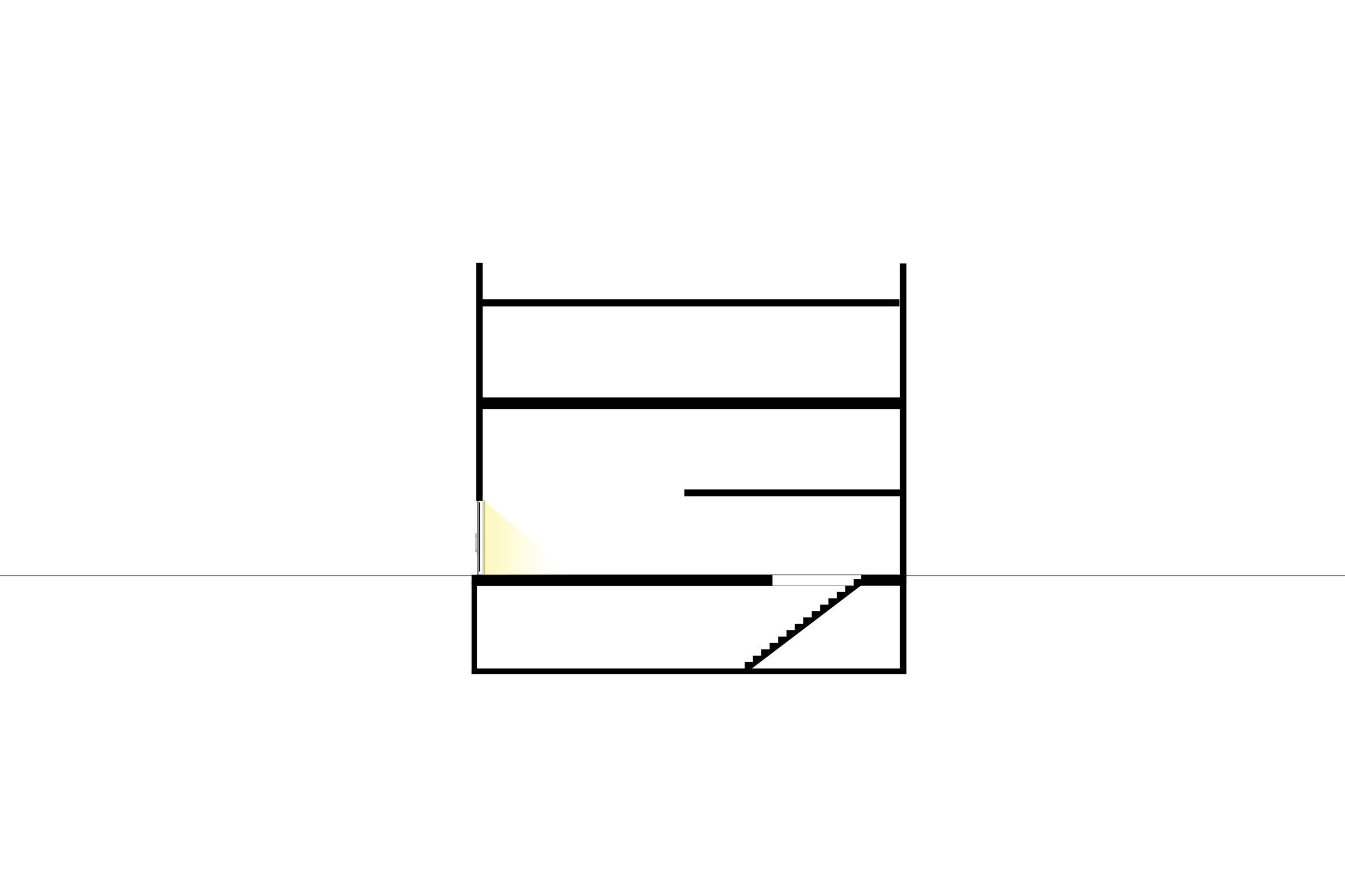 Section through existing building.