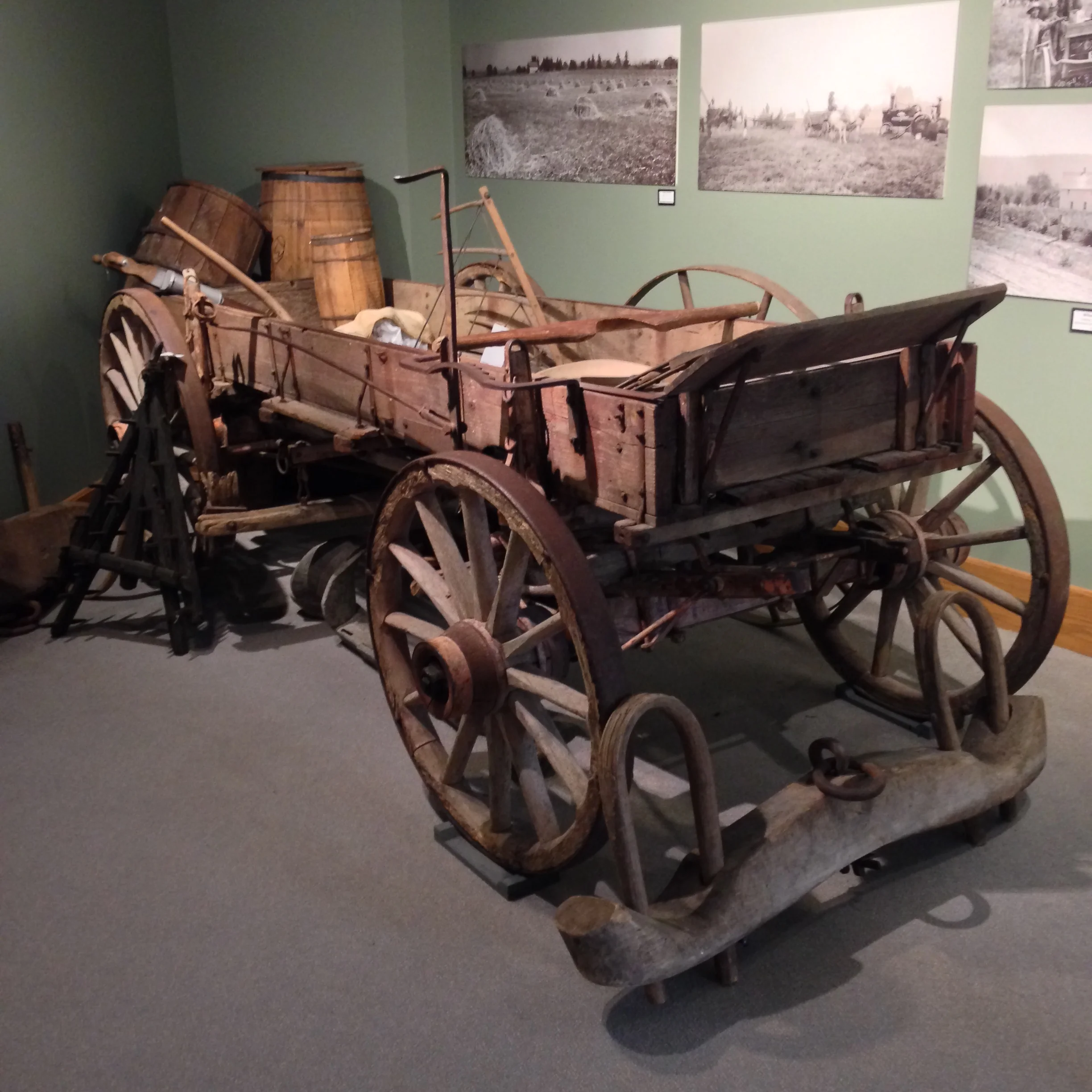 Farm wagons were used for sowing fields, transporting goods, and everyday maintenance within the territory. 