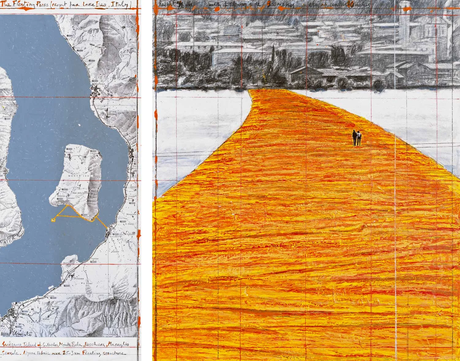 Christo The Floating Piers (Project for Lake Iseo, Italy)