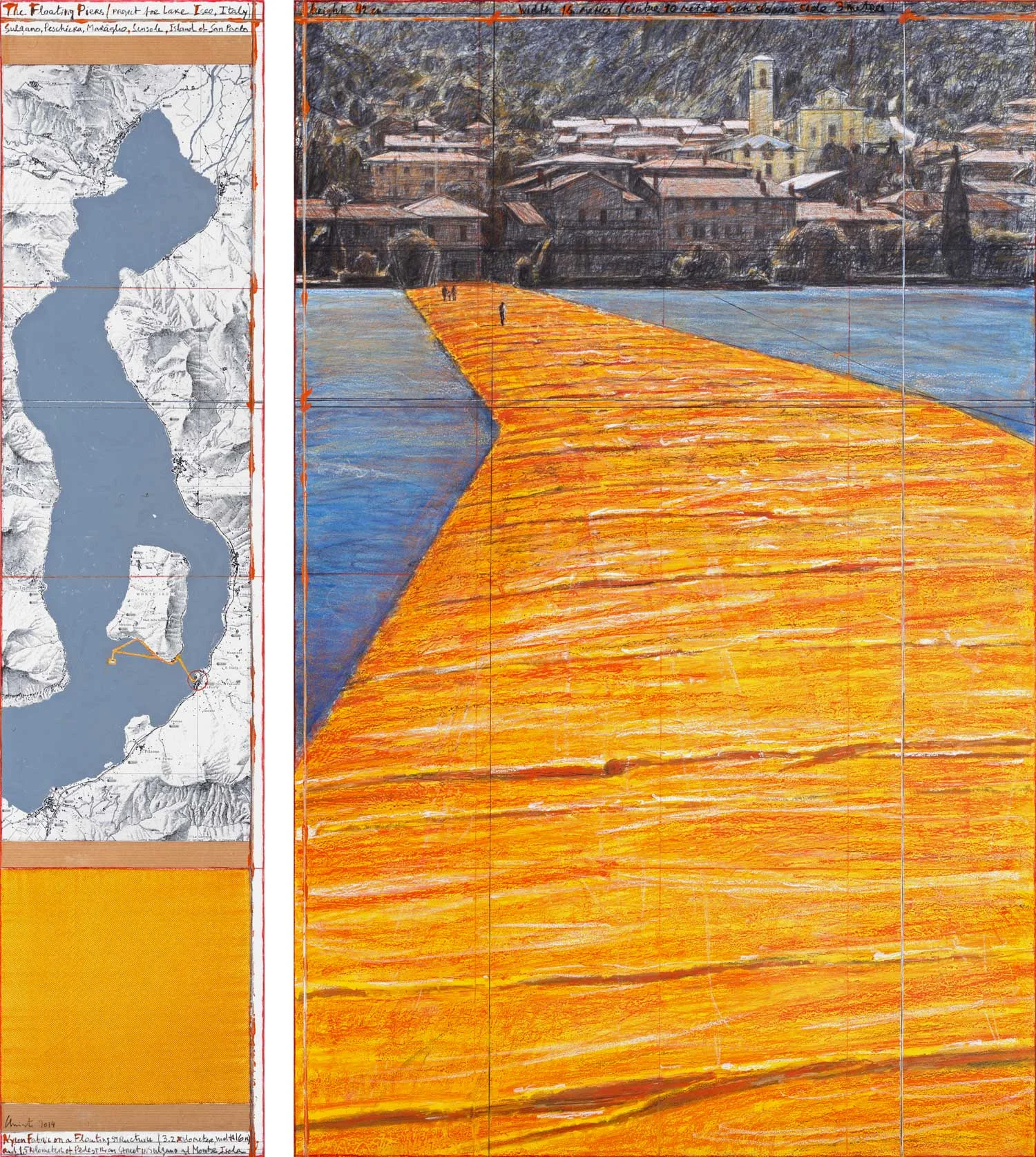 Christo The Floating Piers (Project for Lake Iseo, Italy)