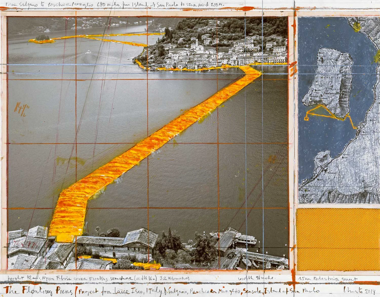 Christo The Floating Piers (Project for Lake Iseo, Italy)