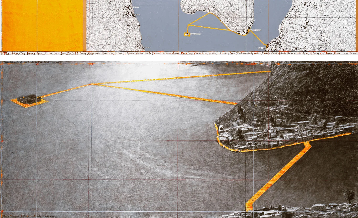 Christo The Floating Piers (Project for Lake Iseo, Italy)