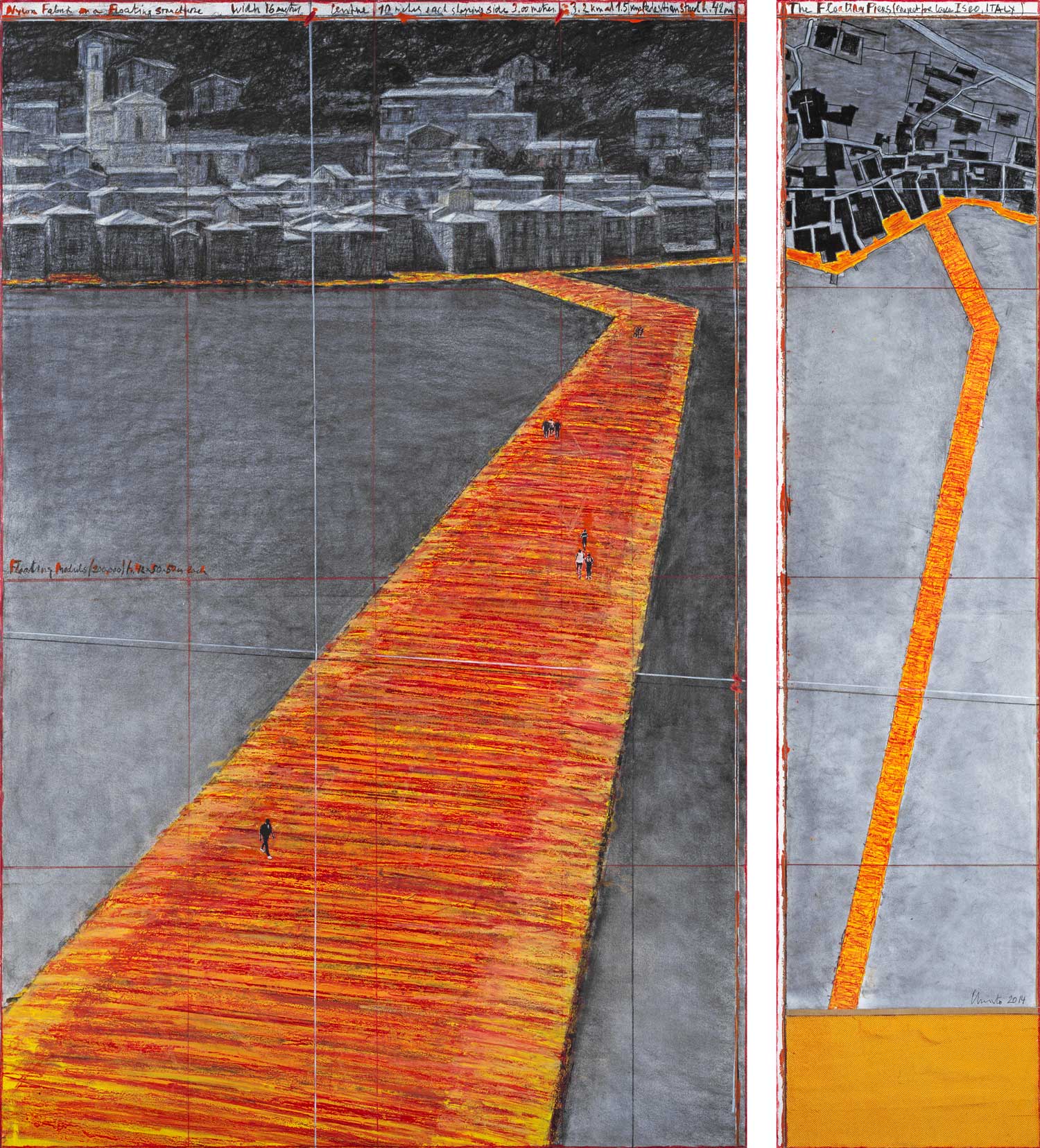 Christo The Floating Piers (Project for Lake Iseo, Italy)