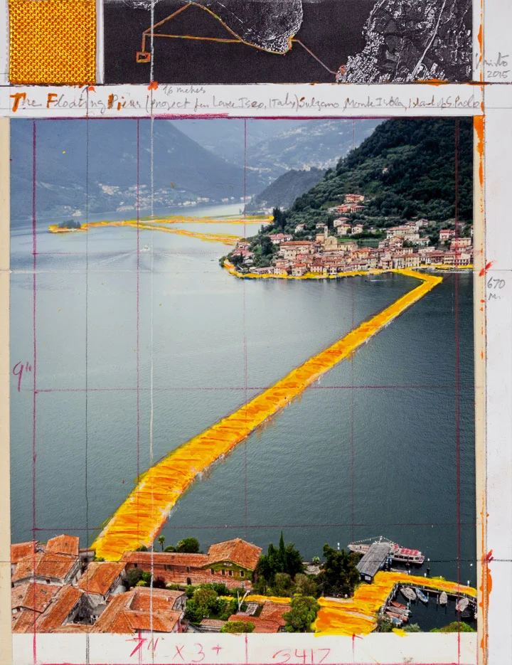Christo The Floating Piers (Project for Lake Iseo, Italy)
