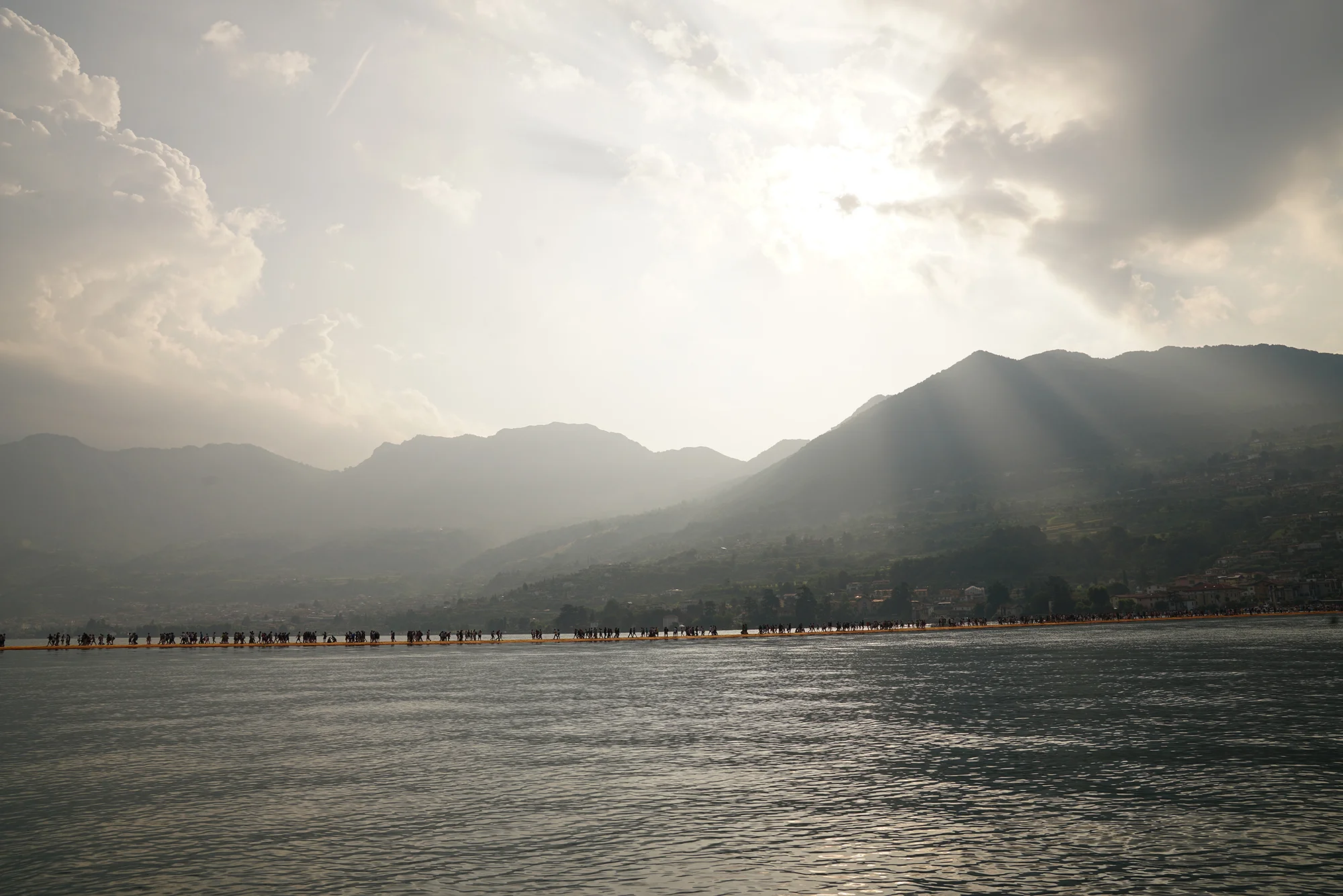 The Floating Piers, Lake Iseo, Italy, 2014-16