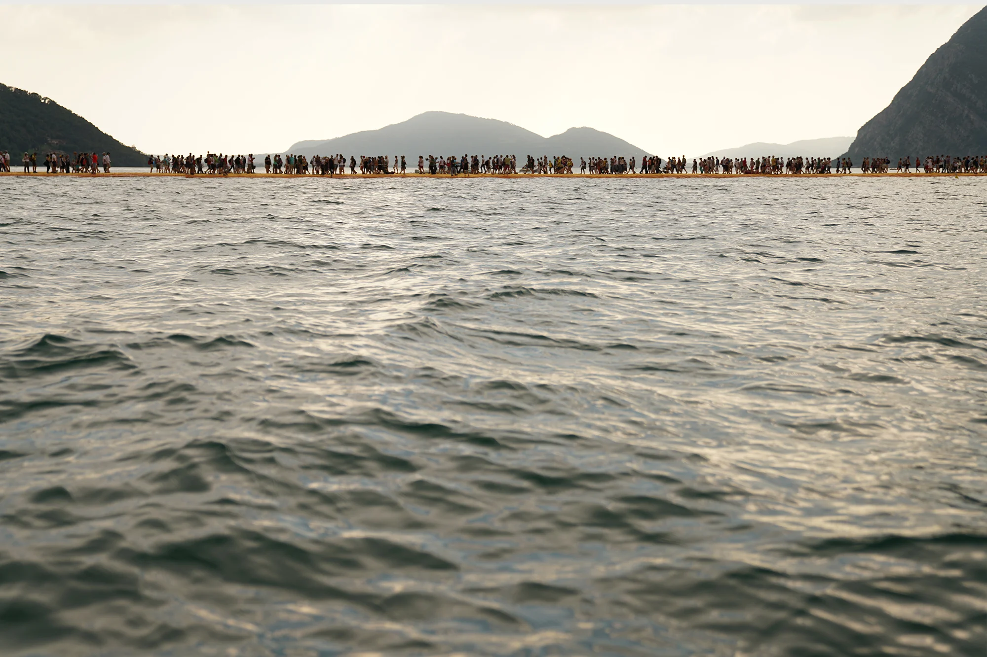 The Floating Piers, Lake Iseo, Italy, 2014-16