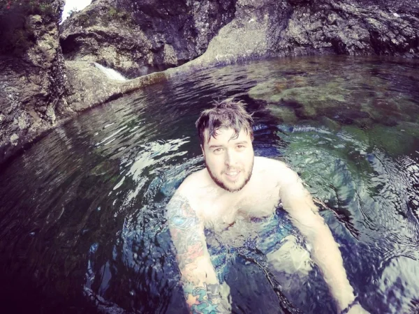 Swimming in the Fairy Pools 24/08/2016.