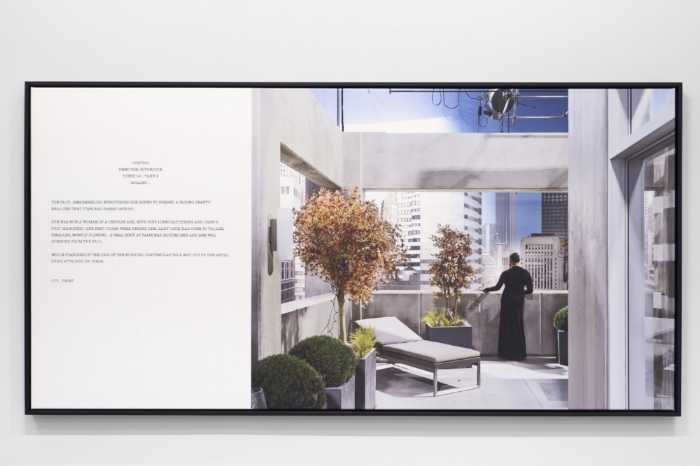 Scenes & Take (Vertigo) , 2016 inkjet print on canvas 36 3/8 x 71 3/8 inches (framed) ©Carrie Mae Weems. Courtesy of the artist and Jack Shainman Gallery, New York.