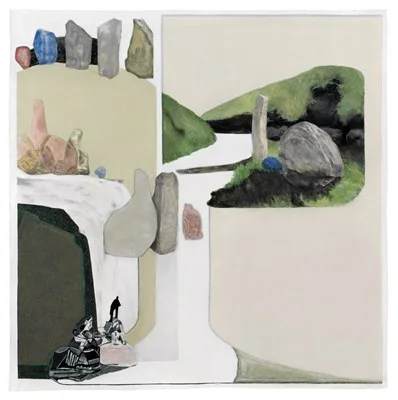 Jo Baer, Royal Families (Curves, Points and Little Ones) (2013), oil on canvas, 185 x 185 cm
