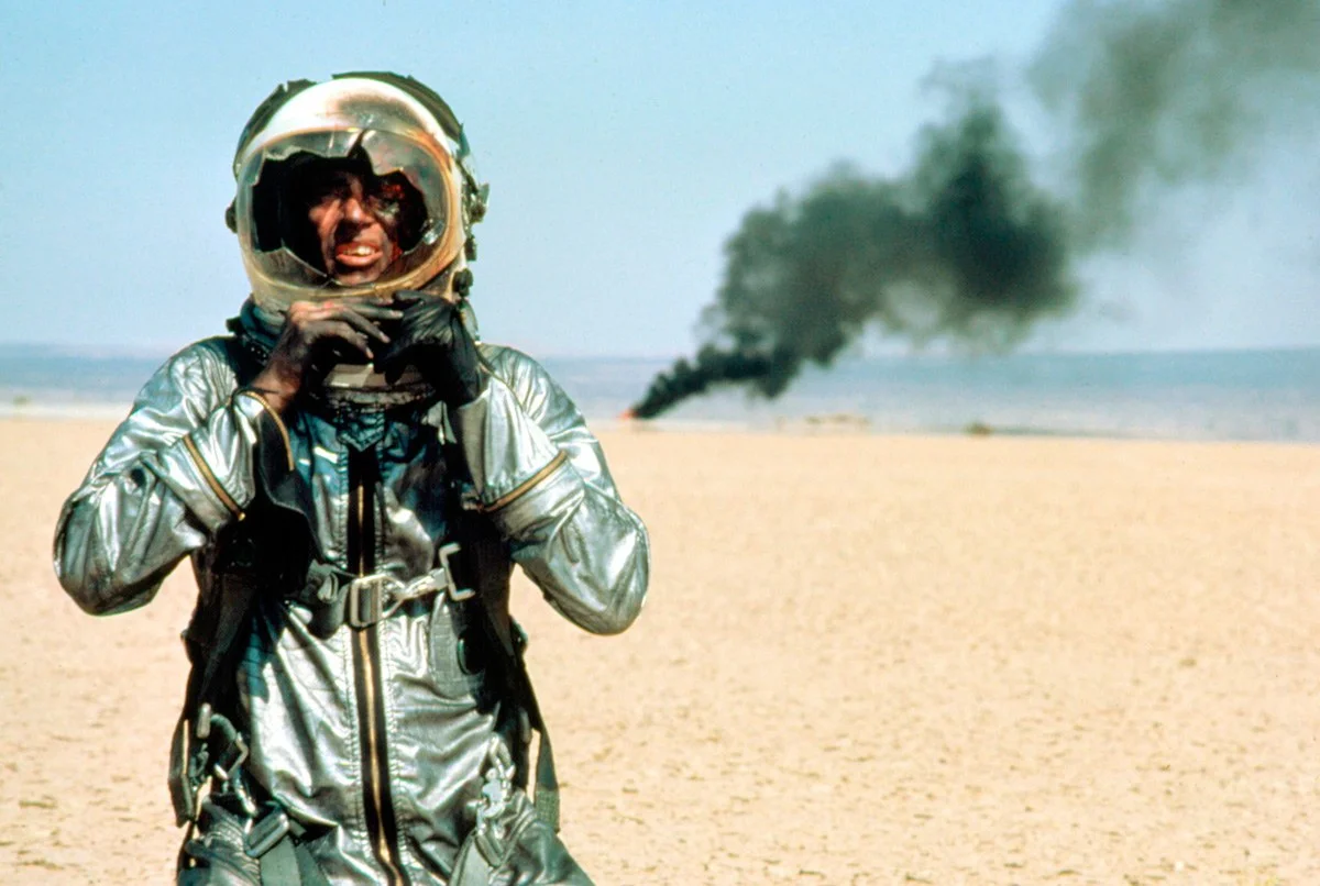 Shepard as Chuck Yeager in The Right Stuff (dir. Philip Kaufman, Warner Bros. 1983)