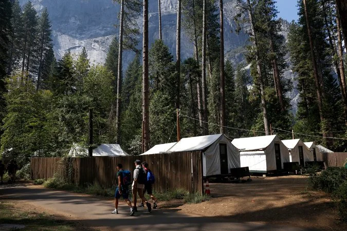 Half Dome Village, formerly Camp Curry in Yosemite. CreditPreston Gannaway for The New York Times